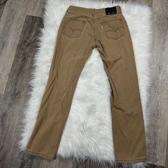 Levi's Mens 514 0531 Khaki Brown Work Straight Fit Denim Jeans Size 33 x 34 - Picture 12 of 13